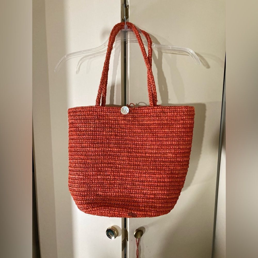 Annabel Ingall - Burnt Orange Raffa beach tote